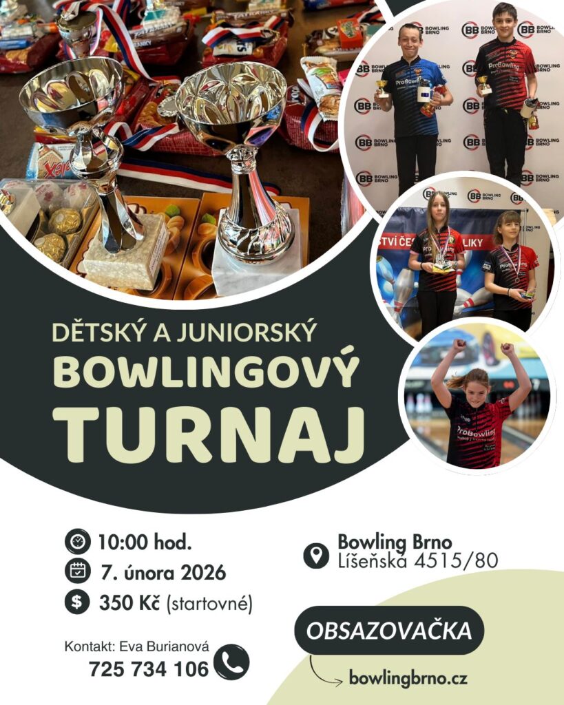 pozvánka na dětský a juniorský bowlingový turnaj 2/2026