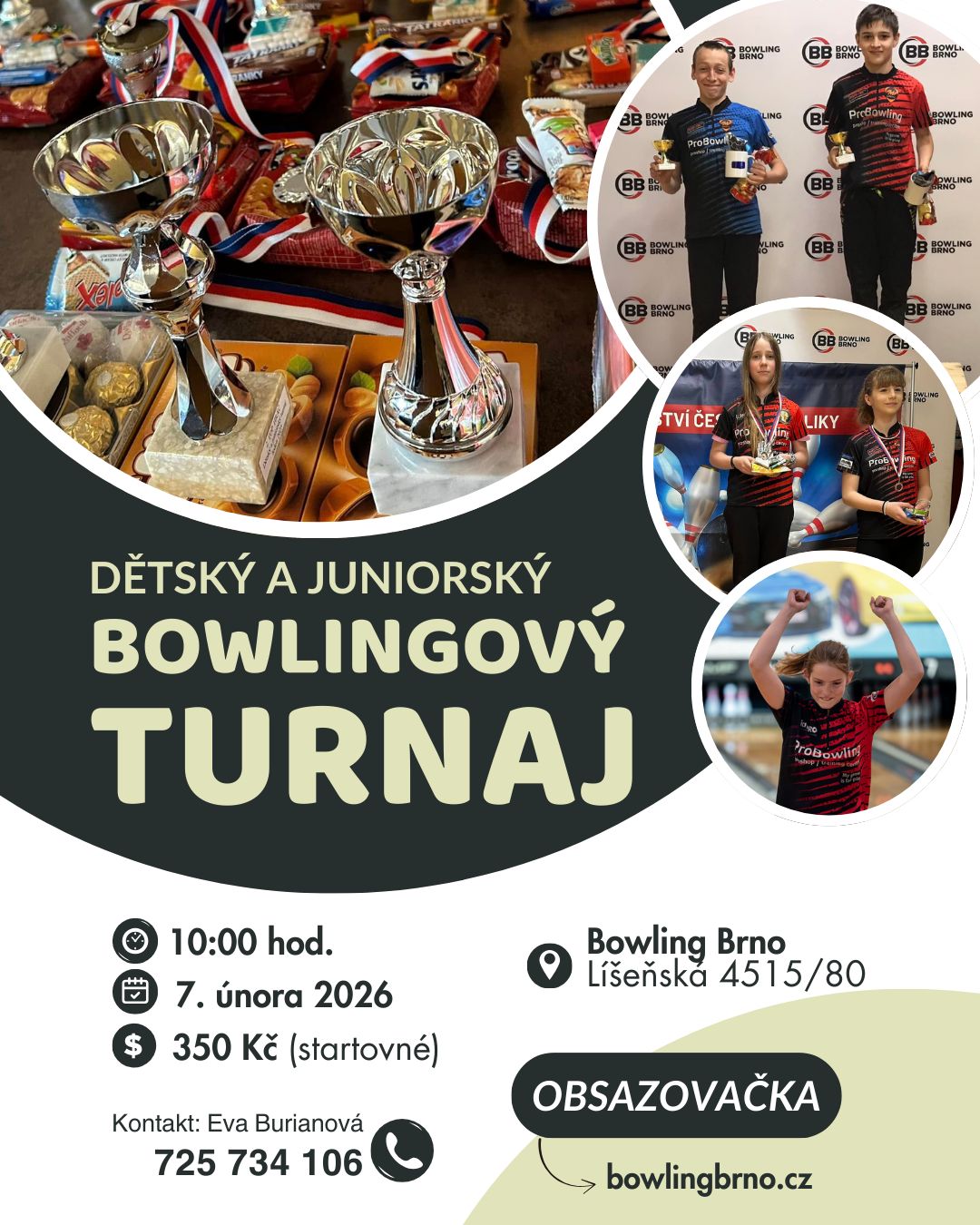 pozvánka na dětský a juniorský bowlingový turnaj 2/2026