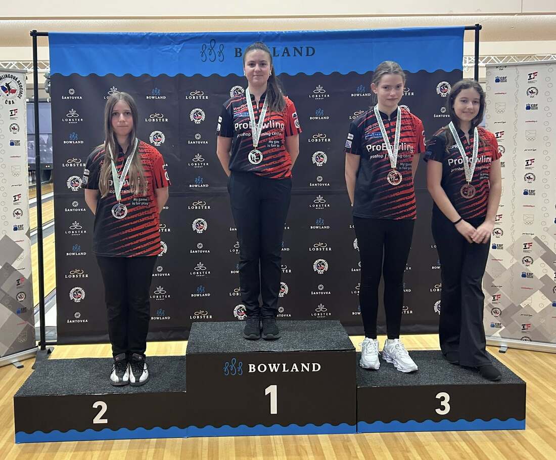 Stupně vítězů - dívky - MČR juniorů 2026